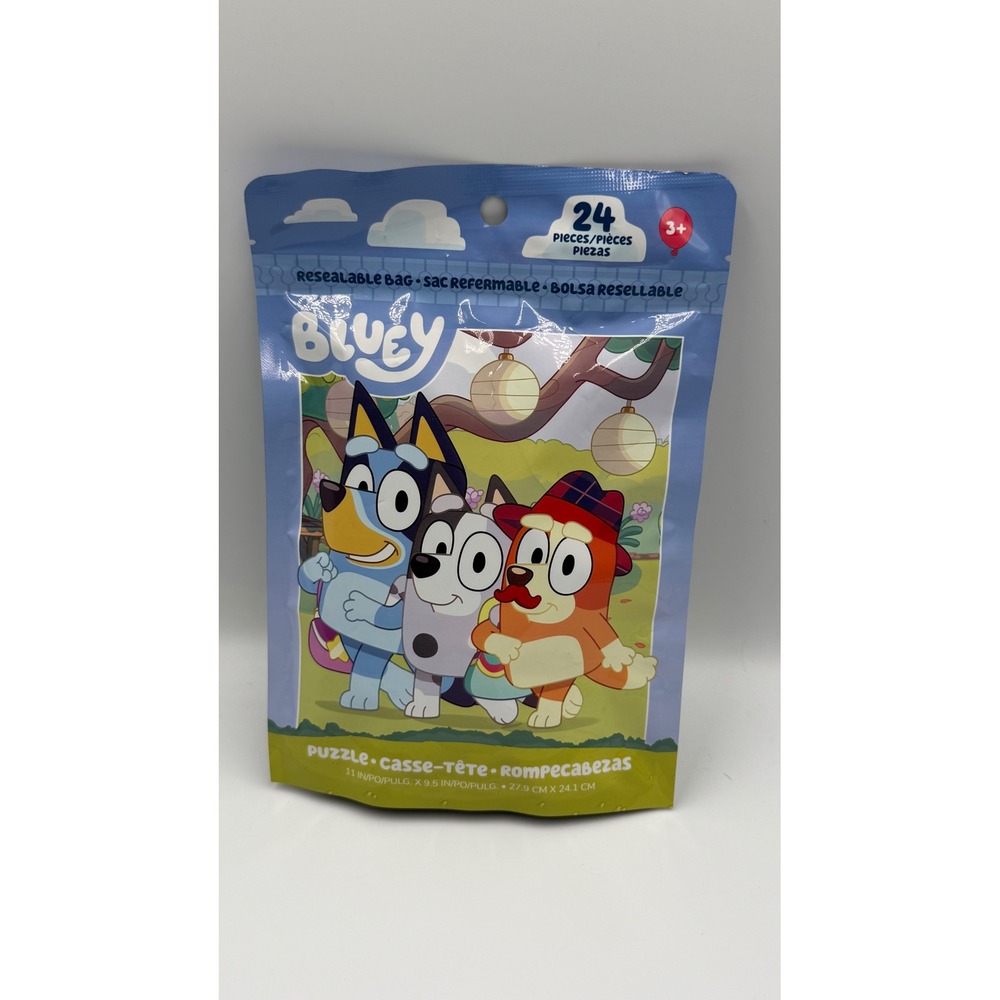 Bluey 24 Piece Jigsaw Puzzle in Resealable Bag Bluey Muffin Bingo 11x9.5 11398